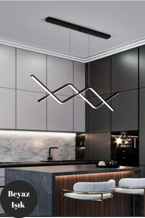 Raha Black Modern Pendelleuchte Weißer LED-Kronleuchter raha-s-01 - Elektroyou