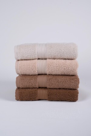 Rainbow 100 % Baumwolle, extra weiche Brauntöne, Set mit 4 Hand-/Gesichtstüchern (4 x 50 x 90 cm), 201-001-BNK-RNB00002 - 3