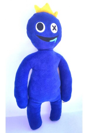 Rainbow Friends Blue Taçlı Monster Peluş Oyuncak (mavi Renk) BLUE - 10