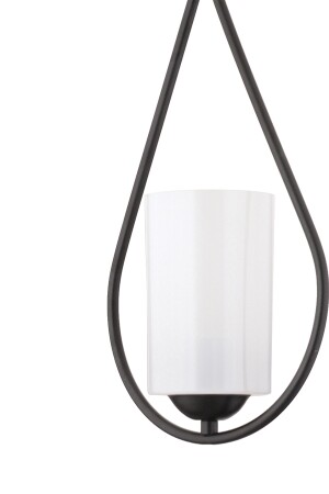 Raindrop Black Trend Design Kronleuchter für Wohnzimmer, Küche, Eingangsbereich (weißes Glimmerglas) blackdamlabyzcm - 5