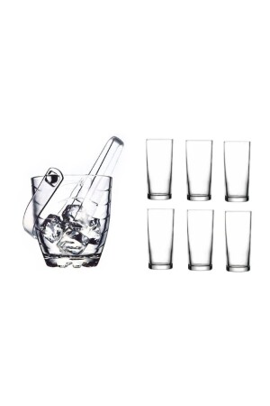 Rakı Bardağı Ve Buz Kovası Seti 8 Parça Fma06001 Fma06017 pb52138-4 - 2