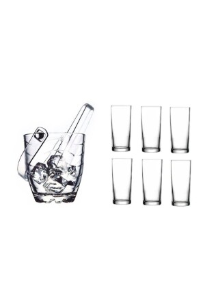 Raki-Set aus Glas und Eiskübel, 8-teilig, Fma06001, Fma06017, pb52138-4 - 3