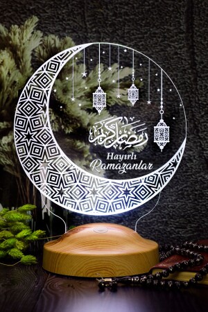 Ramadan-Geschenk Kandilli – Happy Ramadan, Halbmond- und Öllampe, LED-Lampe – Ramadan-LED-Licht - 3