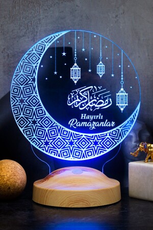 Ramadan-Geschenk Kandilli – Happy Ramadan, Halbmond- und Öllampe, LED-Lampe – Ramadan-LED-Licht - 4