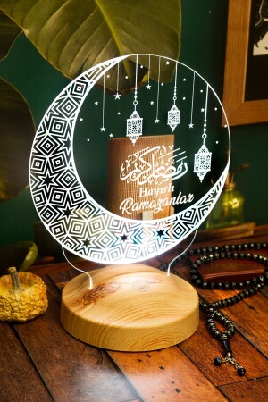 Ramadan-Geschenk Kandilli – Happy Ramadan, Halbmond- und Öllampe, LED-Lampe – Ramadan-LED-Licht - 6