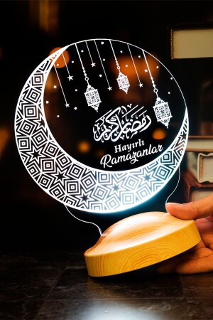 Ramadan-Geschenk Kandilli – Happy Ramadan, Halbmond- und Öllampe, LED-Lampe – Ramadan-LED-Licht - 7