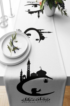 Ramadan Mubarak Camili Leke Tutmaz Kumaş Salon Mutfak Masa Değişik Ranır Modelleri Runner - On The Clouds