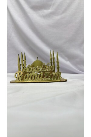 Ramazan ayı dekoratif peçetelik pleksi gold 10 x 14 - 4