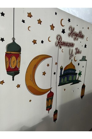Ramazan Ayı Temalı Cam Duvar Süsleri Hoşgeldin Ramazan Sticker Seti 25 x 98 - 3