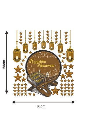 Ramazan Ayı Temalı, Hoşgeldin Ramazan Duvar Cam Sticker Çıkartma Seti STC781 - 4