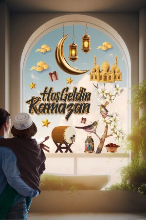 Ramazan Ayı Temalı Sticker Seti- Ramazan Davul- 3 Boyutlu Özel Sticker Seti- - 1