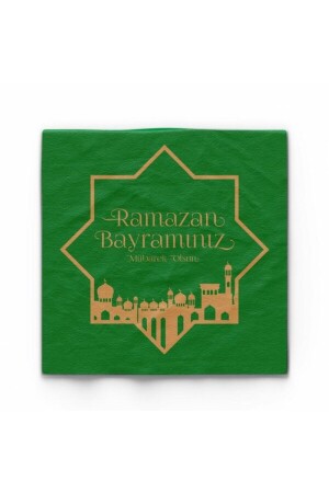 RAMAZAN BAYRAMI MÜBAREK OLSUN YEŞİL PEÇETE - 2