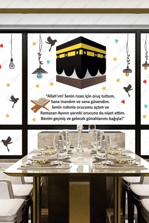 Ramazan Iftar Sofrası Dua Ve Kabe Temalı Ramazan Ayı Sticker Seti Ramazan Süsleri R8 - 2