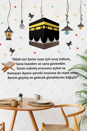 Ramazan Iftar Sofrası Dua Ve Kabe Temalı Ramazan Ayı Sticker Seti Ramazan Süsleri R8 - 4