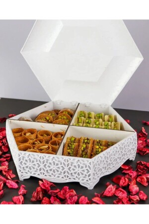 ramazan iyilik bareket aydır arapça yazısı özel kuruyemiş şeker kutsu plastik hediye kutusu içi boş - 2