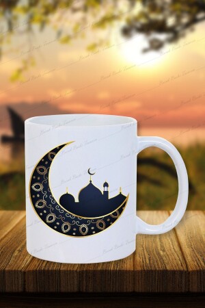Ramadan Black Crescent Design Geschenkbecher Tasse/Tee Kaffee/Bruder Tasse/Freund Tasse - Burak Baskı Tasarım