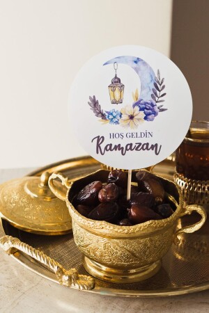 Ramazan Sofrası Kürdan Süsleri Hoşgeldin Ramazan Lüks Büyük Boy 10lu Paket - 1