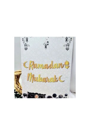 Ramazan Süsleri Ramadan Mubarak Kaligrafi Yazı Gold - 1