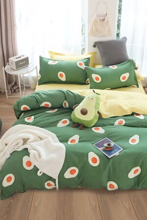 Ranforce Avacado Doppelbett-Bettbezug-Set. - 3