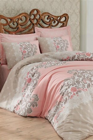 Ranforce Çift Kişilik Nevresim Takımı Megan Bej c0170 - Cotton Box