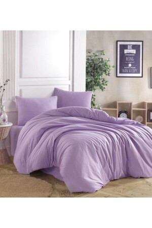 Ranforce Cotton Sheet Elastic Double Duvet Cover Set NEVRESİM_SET - 1