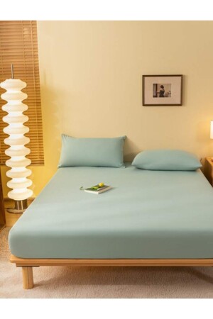 Ranforce Mint Yeşili Pamuklu Yastık Kılıflı Lastikli Çarşaf Takımı - Totem