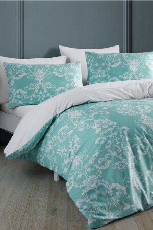 Ranforce Motif Mint Çift Taraflı Çift Kişilik Nevresim 200x220 Cm AWCT-0327 - 2