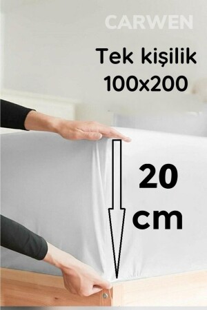 Ranfors Pamuk Kumaş Lastikli Yastık Kılıflı Çarşaf Seti Tek Kişilik 100x200 CRWYLAST123 - 6