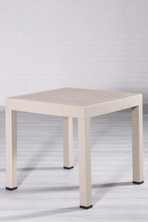Rattan 80x80 Cappucino Tisch ohne Glas - Garten&Balkon&Terrasse SNDL-010108-727 - 1