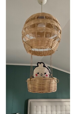 Rattan Bambu Hasır Çocuk Odası Avizesi Balon Avize GD0415 - 2