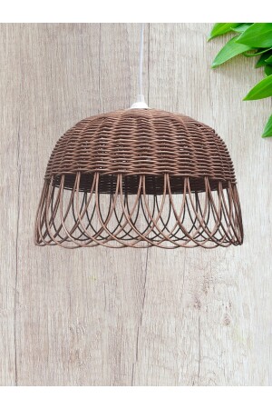 Rattan, Bambu, Hasır Sarkıt Avize 30 Cm Açık Kahve Rengi turatg45234 - 4