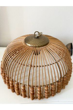 Rattan, Bambu, Hasır Sarkıt Avize Çap: 40 Cm bel083 - 5