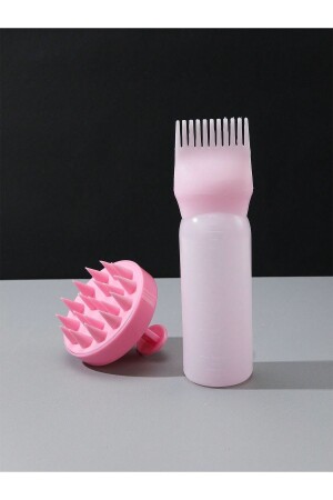 مُطبق زيت العناية بالشعر من النفط البلاستيكي زجاجة حمراء + ماساج حمراء - Ravenna