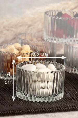 Rayan Sultan 6-teilige Glas-Snackschale Präsentation Magnolienschale - 6