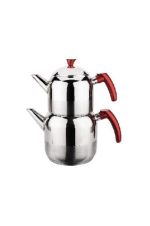 Red Athena Großes Edelstahl-Teekannen-Set 1300/2250 ml CHAI3CYDBK - 2