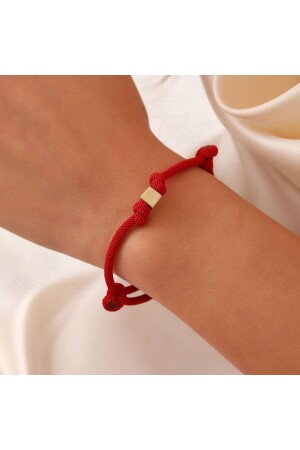 Red String Herren- und Damen-Goldwürfelarmband BRCP643 - 2