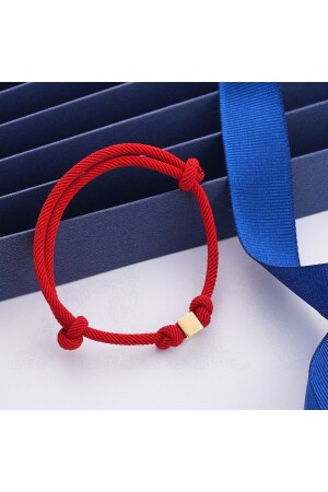 Red String Herren- und Damen-Goldwürfelarmband BRCP643 - 5