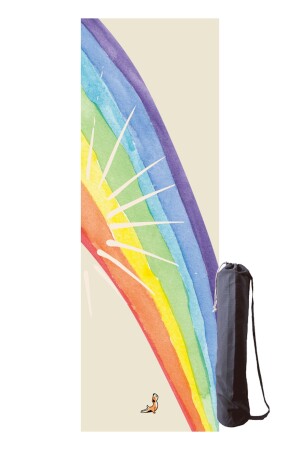 Reflect Serie 4. 1 mm sekundäre, rutschfeste Yogamatte aus Regenbogen-Naturkautschuk - 1