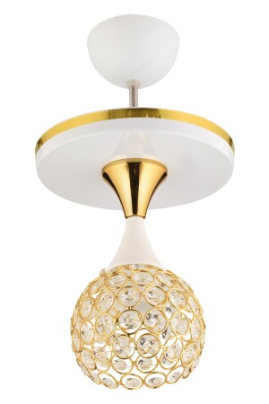 Regen-Kristallkugel, Weißgold, vergoldet, einzelner moderner Luxus-Kronleuchter mit Tablett 1011 - 4