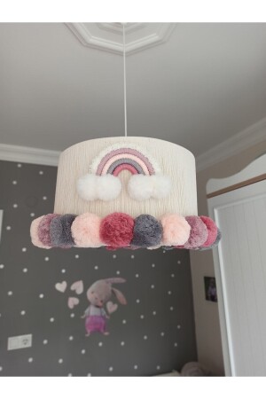 Regenbogen-Makramee-Kronleuchter, Baby- und Kinderzimmerbeleuchtung, Babygeschenk majestedesignchandelier99474 - 3