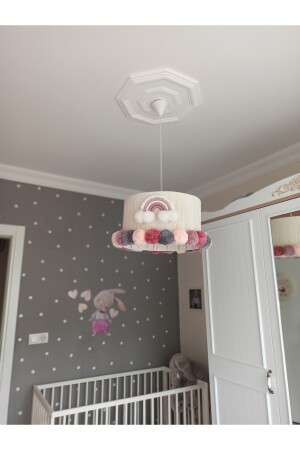 Regenbogen-Makramee-Kronleuchter, Baby- und Kinderzimmerbeleuchtung, Babygeschenk majestedesignchandelier99474 - 9