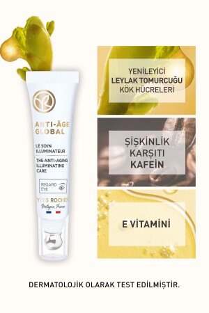 Regenerative Anti-Aging-Pflege mit pflanzlichen Stammzellen Anti-Age Global – Koffein und Vitamin E – Augencreme - 5