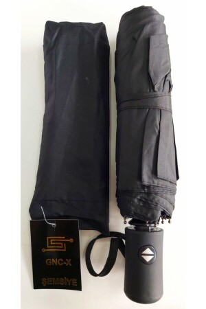 Regenschirm mit schwarzem Griff, vollautomatisch, ungebrochen im Wind, GNC-120 - 1