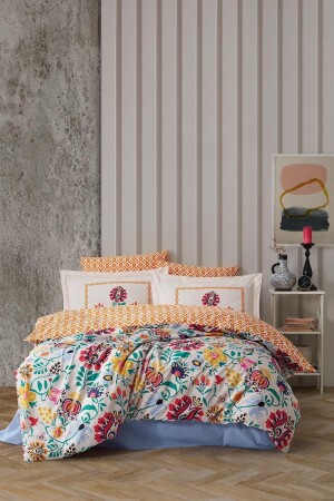 | Regina | %100 Pamuklu Çift Kişilik Nevresim Takımı EV.REGINA.01 - Soley