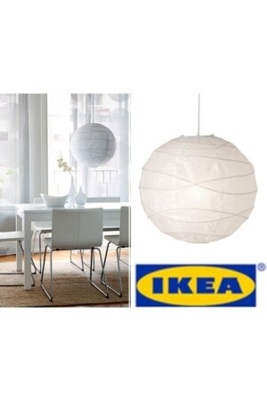 Regolit Kağıt Japon Feneri Sarkıt Lamba Tavan Lambası 45 Cm BRBN-IKEA-REGOLIT-2 - 7