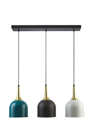 Reına Modern Design Metal Head Mix Color Row Pendelleuchte Café – Küche 3-teiliger Kronleuchter REINACLASSICMIXROWTHREE - 3