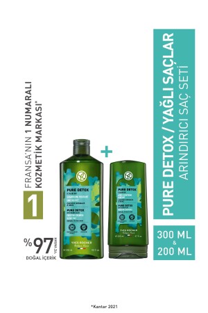 Reinigendes Shampoo-Conditioner-Set in Originalgröße für fettiges Haar (Pure Detox) - 2