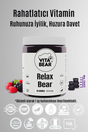 Relax Bear Stres- Kaygı- Endişe Ve Üzüntü Giderici Rahatlatıcı Gummy Vitamin - 5