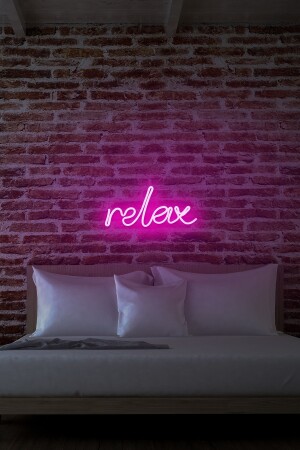 - Relax - Led Dekoratif Duvar Aydınlatması Neon Duvar Yazısı Sihirli Led Mesajlar -neongraph DEC010041 - 3