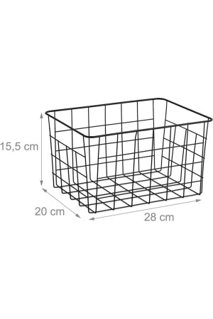 Relaxdays Drahtkorb, rechteckiger Aufbewahrungs- und Organizer, Gitter-Metallkorb, schwarz, gd0205 - 7